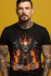 Camiseta de motero espectacular para los que les gusten las camisetas de calaveras y camisetas de moteros